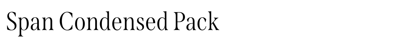 Span Condensed Pack